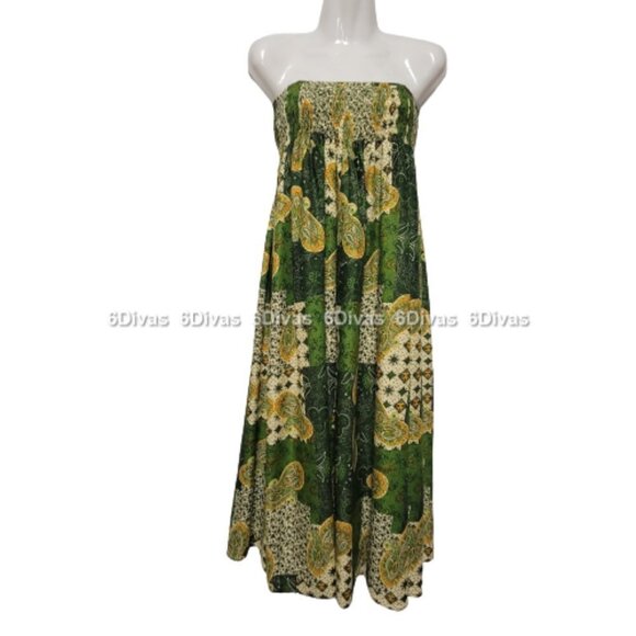 Green Cotton Skirt One Size Fits Most - Picture 2 of 9